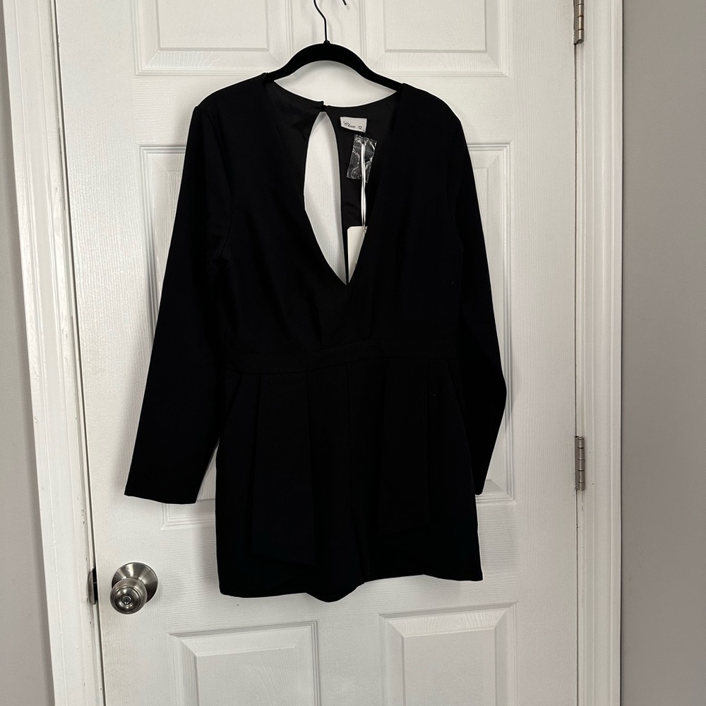 Black Long Sleeve Romper / Jumpsuit